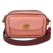 Pre-owned Leather shoulder-bags Coach Pre-owned , Pink , Dames