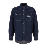 Klassieke Denim Overhemd Kenzo , Blue , Heren