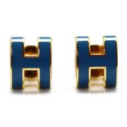 Pre-owned Metal earrings Hermès Vintage , Green , Dames