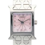 Pre-owned Stainless Steel watches Hermès Vintage , Pink , Dames