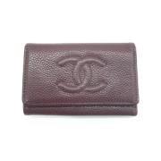 Pre-owned Leather key-holders Chanel Vintage , Brown , Dames