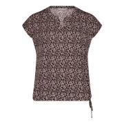 Casual Shirt met Grafische Print en Koord Betty & Co , Brown , Dames