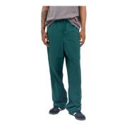 Nylon Track Pants met Logo Borduursel Patta , Green , Heren