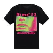 T-shirt met print MM6 Maison Margiela , Black , Dames