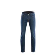 Japanse Selvedge Denim Slim Fit Broek Moorer , Blue , Heren