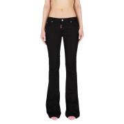 Zwarte Denim Jeans Flare Twiggy Dsquared2 , Black , Dames