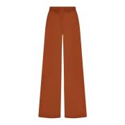 Oranje Katoenen Wijde Pijp Broek Max Mara , Brown , Dames