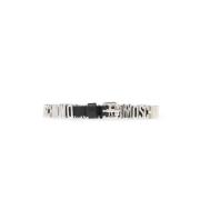 Leren riem met logo Moschino , Black , Dames