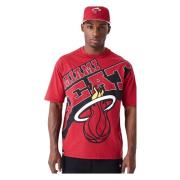 Rode Miami Heat NBA Tee New Era , Red , Heren