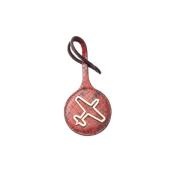 Leren Sleutelhanger Dames Accessoires Trussardi , Red , Unisex