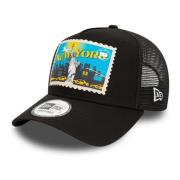 Zwarte New York Postkaart Trucker Cap New Era , Black , Heren