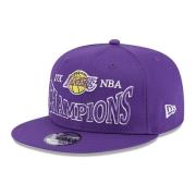 Paarse Lakers Champions Patch Pet New Era , Purple , Heren