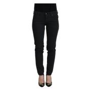 Zwarte Skinny Jeans Lage Taille Ermanno Scervino , Black , Dames