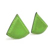 Pre-owned Fabric earrings Hermès Vintage , Green , Dames