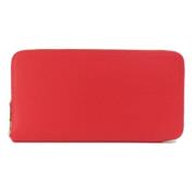 Pre-owned Silk wallets Hermès Vintage , Red , Dames