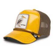 Gele Pelicanool Man Bert Trucker Cap Goorin Bros , Yellow , Heren