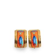 Pre-owned Metal earrings Hermès Vintage , Multicolor , Dames