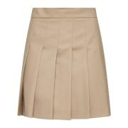 Angel Tan Geplooide Minirok Max Mara Studio , Beige , Dames