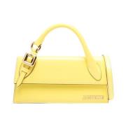 Gele Leren Crossbody Tas Jacquemus , Yellow , Dames