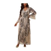 Elegante Taupe Maxi Jurk Ibana , Beige , Dames