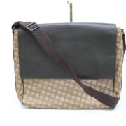 Pre-owned Canvas shoulder-bags Dunhill Pre-owned , Beige , Dames