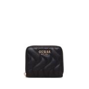 Zwarte portemonnee met ritssluiting en kaartsleuven Guess , Black , Da...