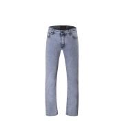 Italiaans Vervaardigde Denim Broek Moorer , Blue , Heren