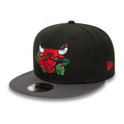 Zwarte Bulls NBA Bloemenpet New Era , Black , Heren