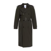 Dubbelrijige trenchcoat met riem Burberry , Green , Heren