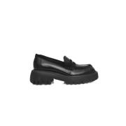 Dames Leren Mocassins Rubberen Zool Cerruti 1881 , Black , Dames