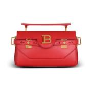 Gladleren B-Buzz 19 tas Balmain , Red , Dames