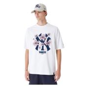 Yankees MLB Floral Logo Shirt New Era , White , Dames