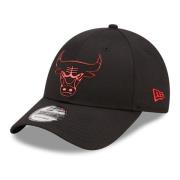 Zwarte Bulls Folie Logo Pet New Era , Black , Heren