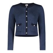 Cardigan met sierstenen vera mont , Blue , Dames