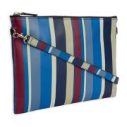 Multicolor Streep Leren Clutch Gallo , Multicolor , Dames