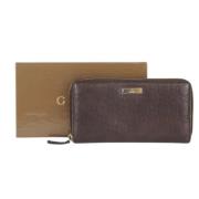 Pre-owned Leather wallets Gucci Vintage , Brown , Dames