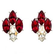 Pre-owned Metal earrings Yves Saint Laurent Vintage , Red , Dames