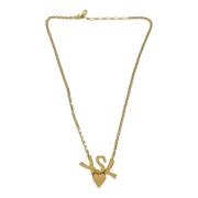 Pre-owned Metal necklaces Yves Saint Laurent Vintage , Yellow , Dames