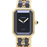 Pre-owned Stainless Steel watches Chanel Vintage , Black , Dames