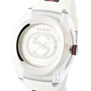 Pre-owned Stainless Steel watches Gucci Vintage , White , Heren