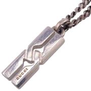 Pre-owned Metal necklaces Gucci Vintage , Gray , Dames