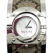 Pre-owned Stainless Steel watches Gucci Vintage , White , Dames