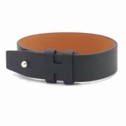 Pre-owned Leather bracelets Hermès Vintage , Black , Dames