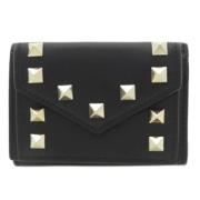 Pre-owned Leather wallets Valentino Vintage , Black , Dames