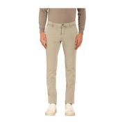 Slim Fit Gemarmerde Chino Broek Mason's , Green , Heren