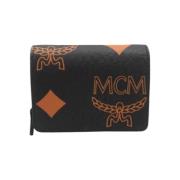 Pre-owned Leather wallets MCM Pre-owned , Black , Dames