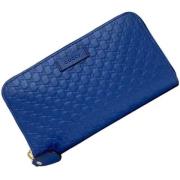 Pre-owned Leather wallets Gucci Vintage , Blue , Dames