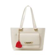 Ivoor Shopper Tas Elegant Modern Moschino , Beige , Dames