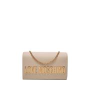 Ivoor Schoudertas voor Vrouwen Moschino , Beige , Dames