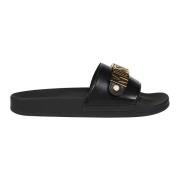 Stijlvolle Pool Sliders Moschino , Black , Heren